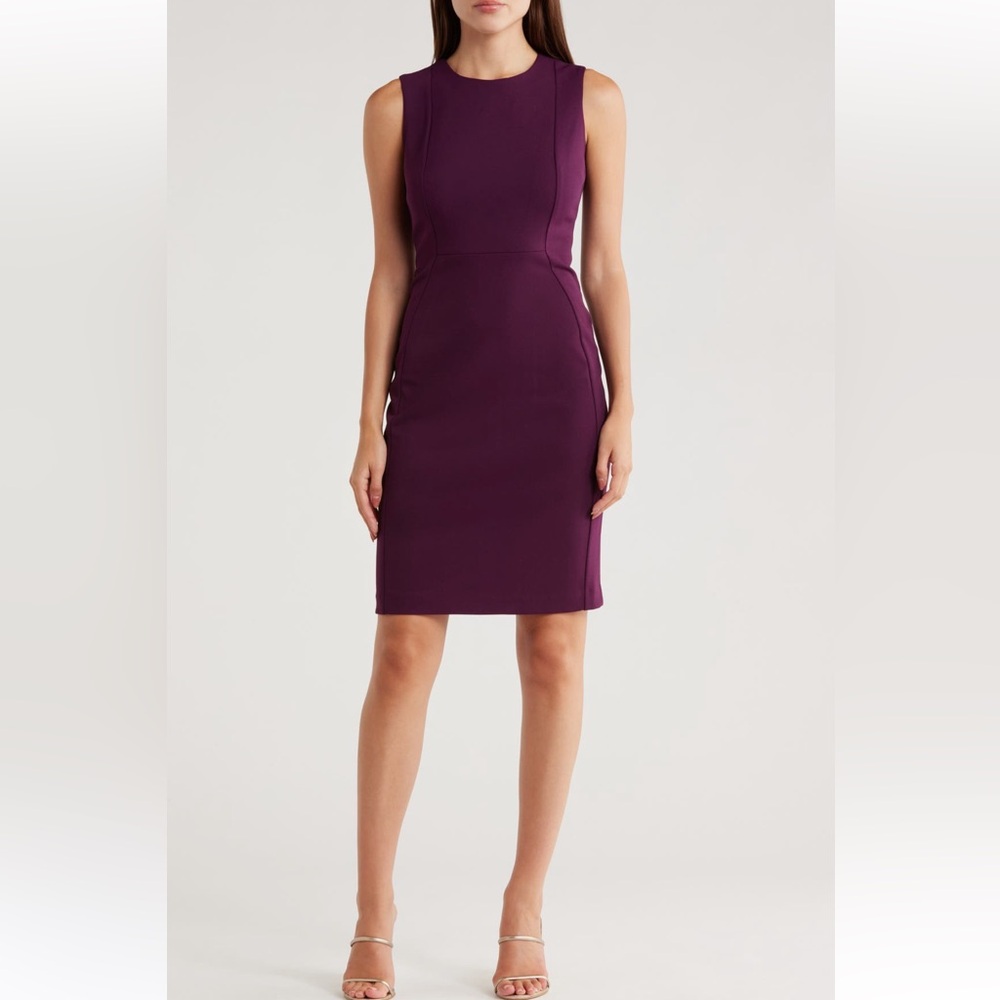 Elegant Calvin Klein Purple Sleeveless Dress Size 4